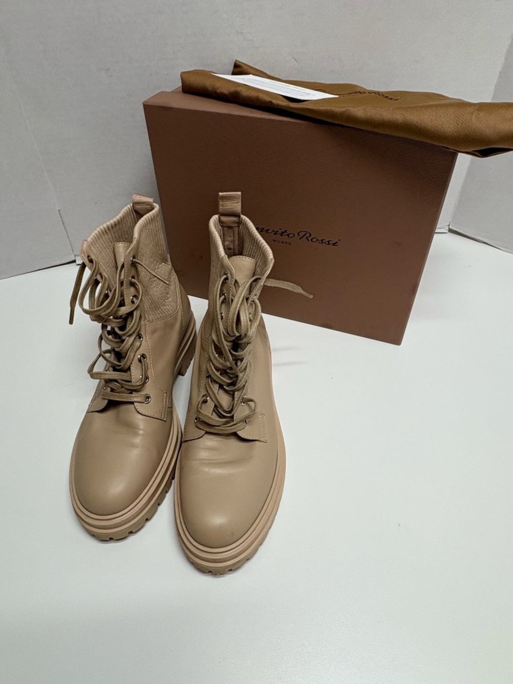 Gianvito Rossi Martis Combat Boots - Size 39.5. - Picture 3 of 10